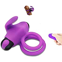 Aņīlló Péné Vîbrådôr Clītoris para Pareja Hombre- Estîmúlạdór Mụjer Clītőris- Doble Cóckrîng Silicone Vībrạdór Anīlló…
